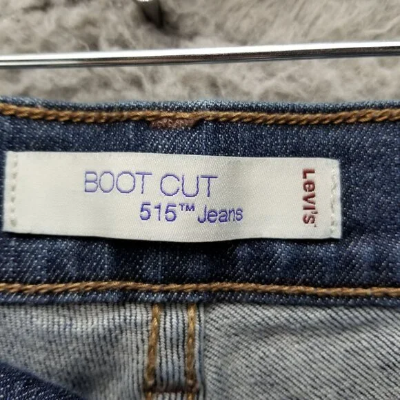 Levis Jeans Womens 12 Blue  515 Bootcut Mid Rise Stretch V Pocket - Picture 4 of 13